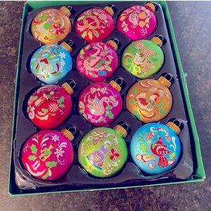 Kurt Adler 12 days of Christmas Glass ornaments